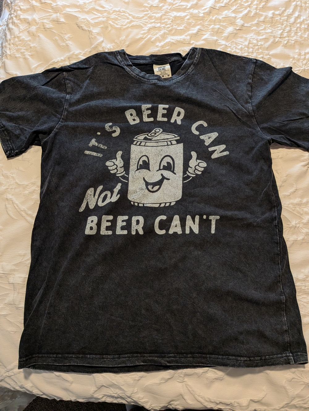 Men's Black Graphic Tee - 'It's Beer Can Not Beer Can't'